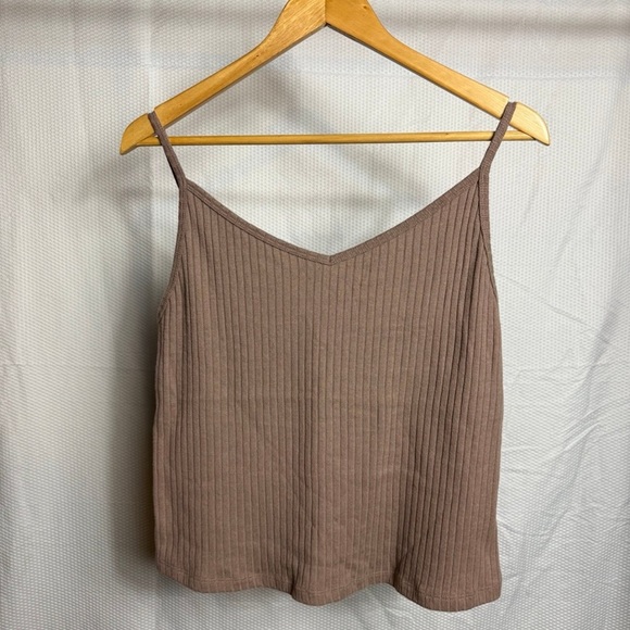 Old Navy Tan Ribbed Camisole Top - Picture 1 of 4